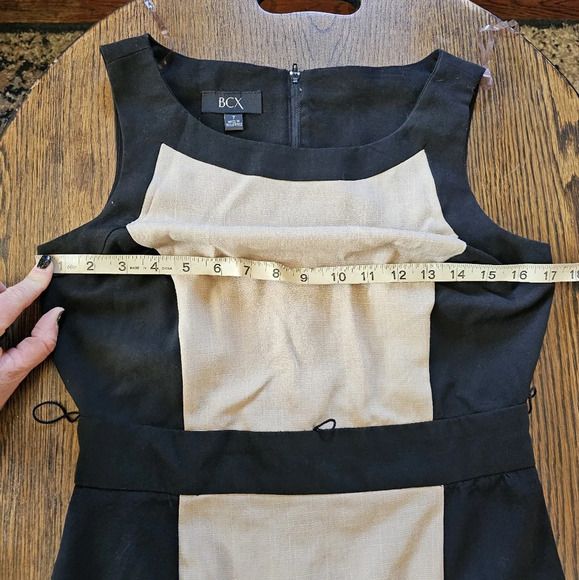 BCX Black and Tan Colorblock Sleeveless Dress Size Women's 7 - Picture 7 of 11